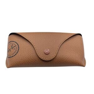 Ray Ban Tan Leather Sunglasses Case & Cloth